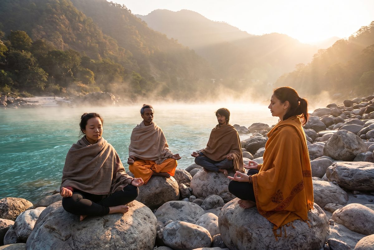 Yoga and meditation retreat by the Ganga in Rishikesh